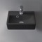 Small Matte Black Ceramic Wall Mounted or Vessel Sink